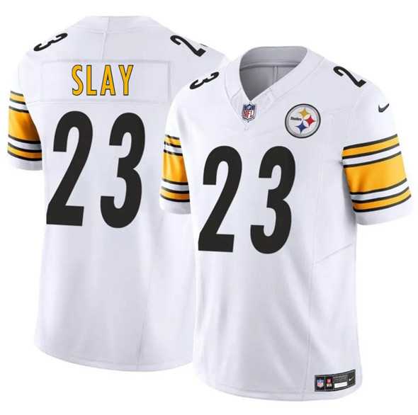 Men & Women & Youth Pittsburgh Steelers #23 Darius Slay Jr. White 2025 F.U.S.E. Vapor Untouchable Limited Stitched Jersey->pittsburgh steelers->NFL Jersey
